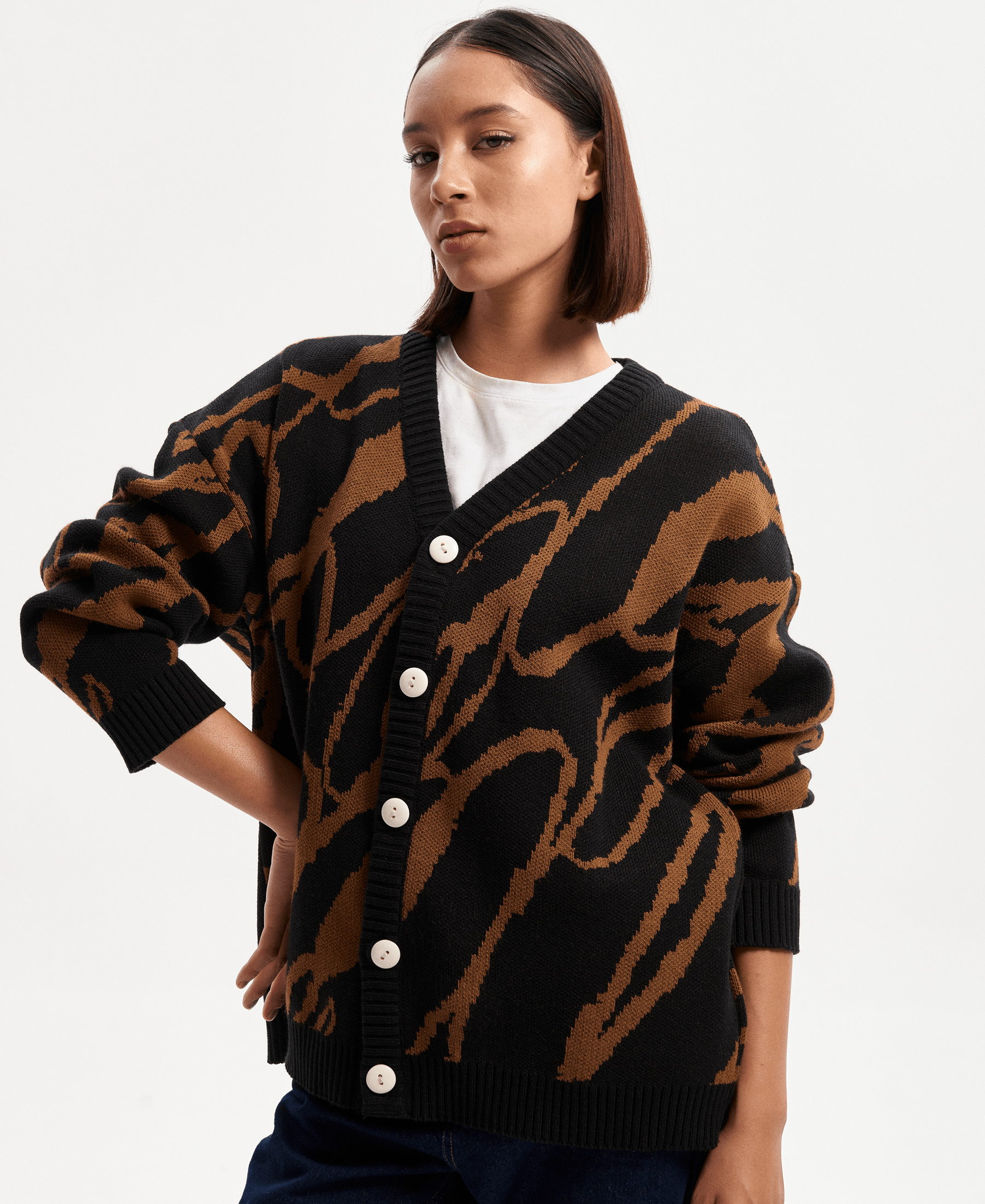 Cárdigan Nébula café