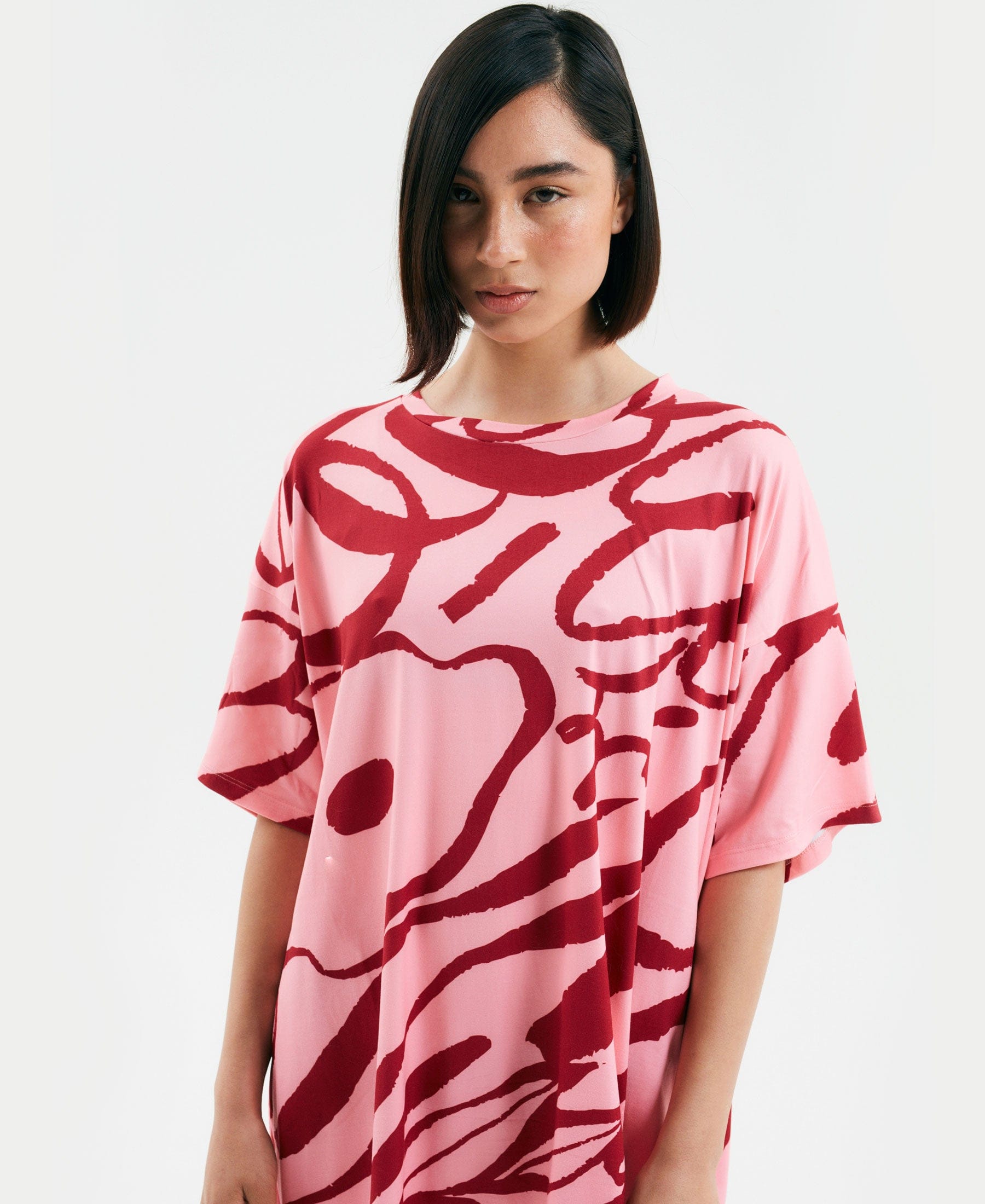 Maxi polera Brisa rosada