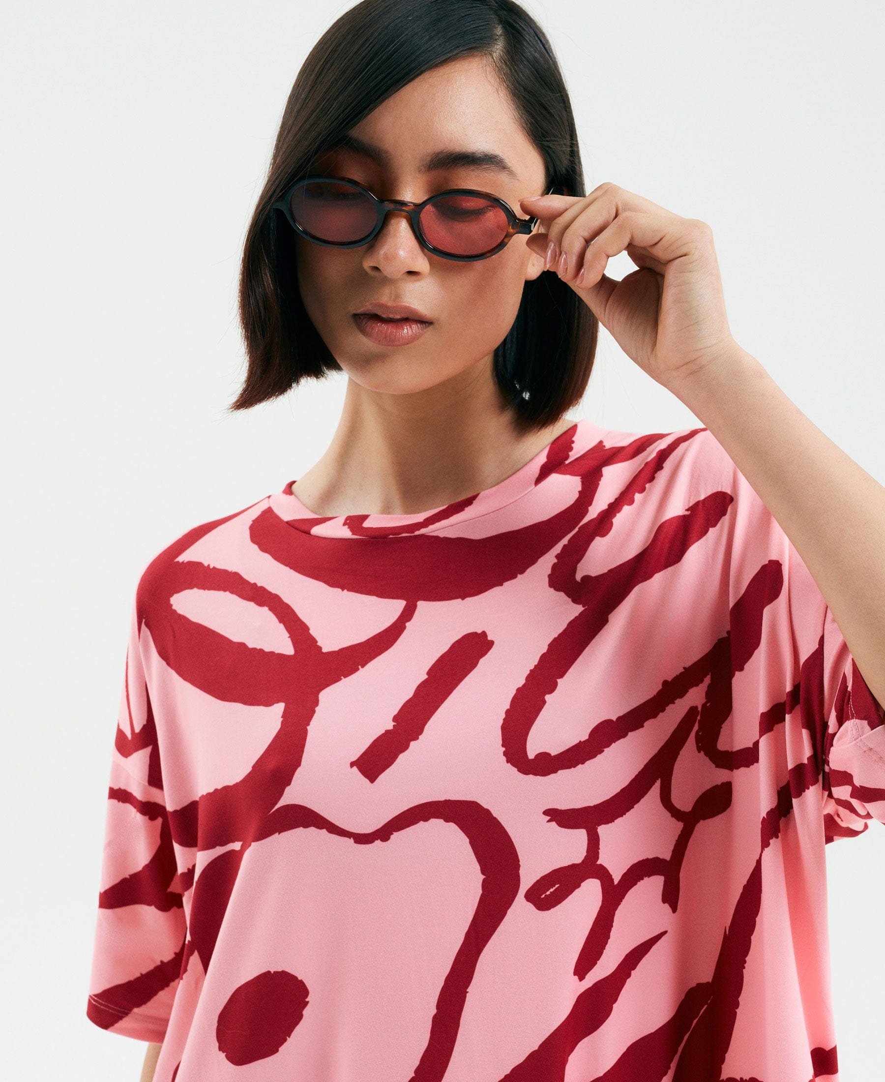 Maxi polera Brisa rosada