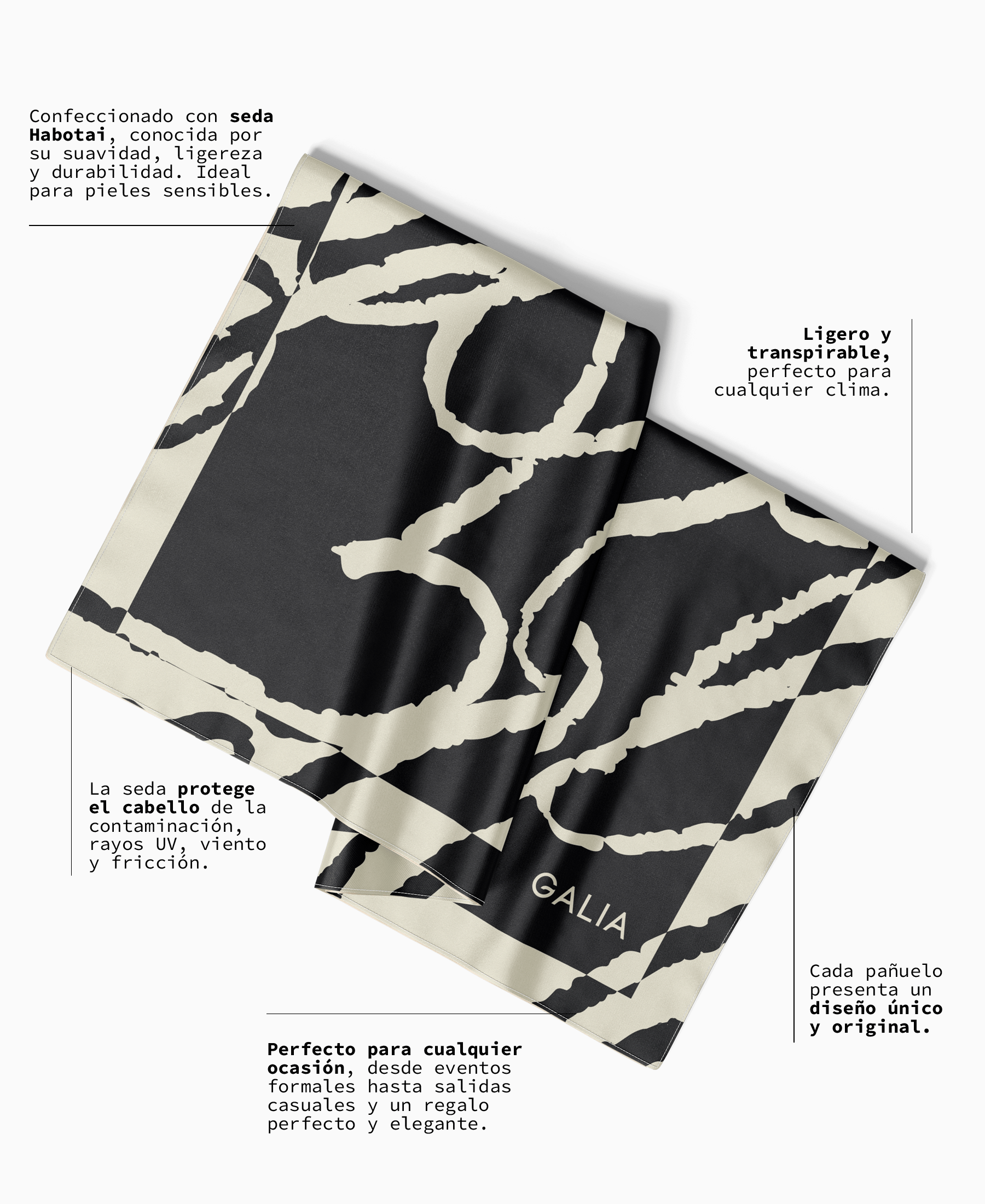 Pañuelo Nebula blanco