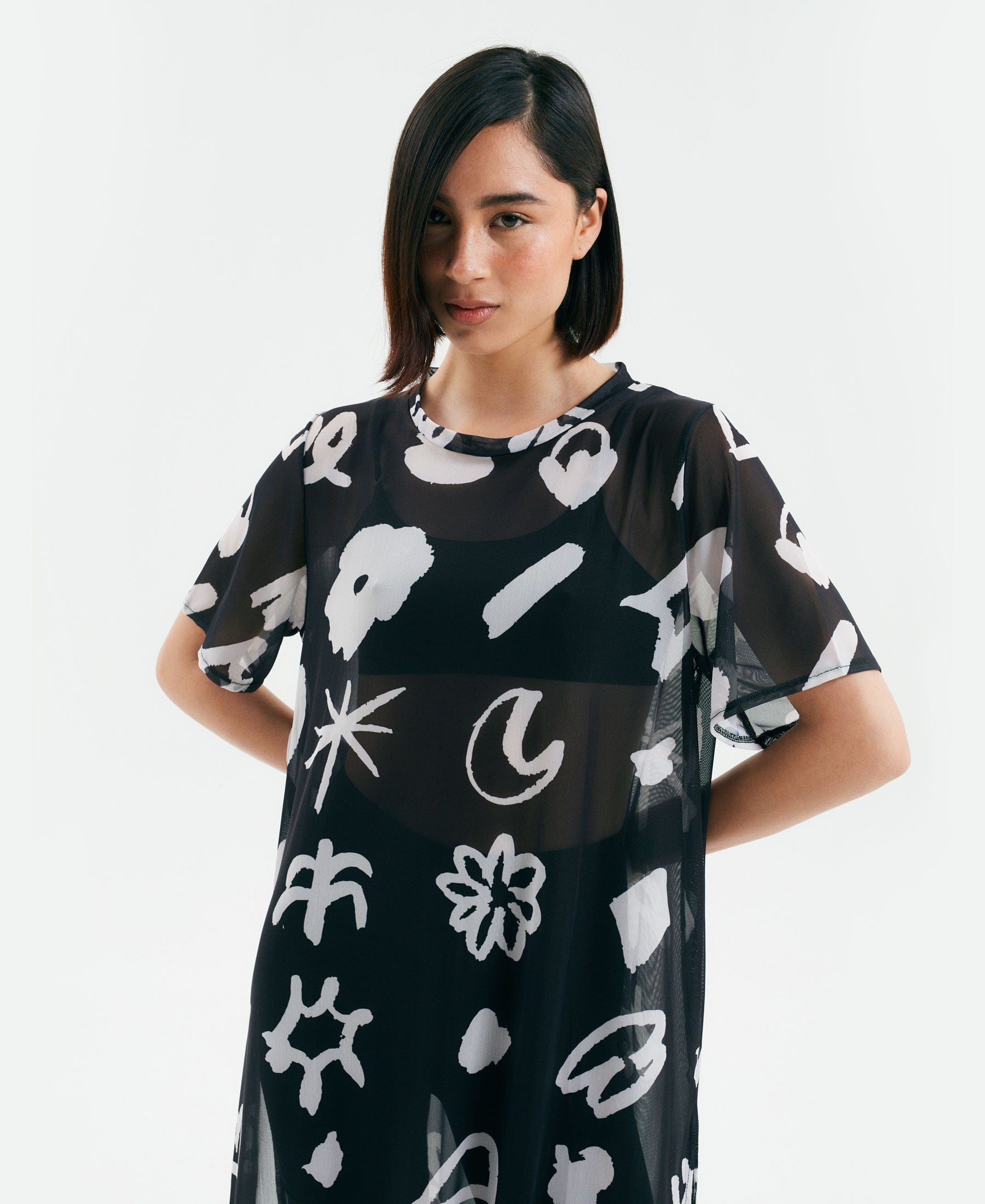 Vestido Malla Iconos