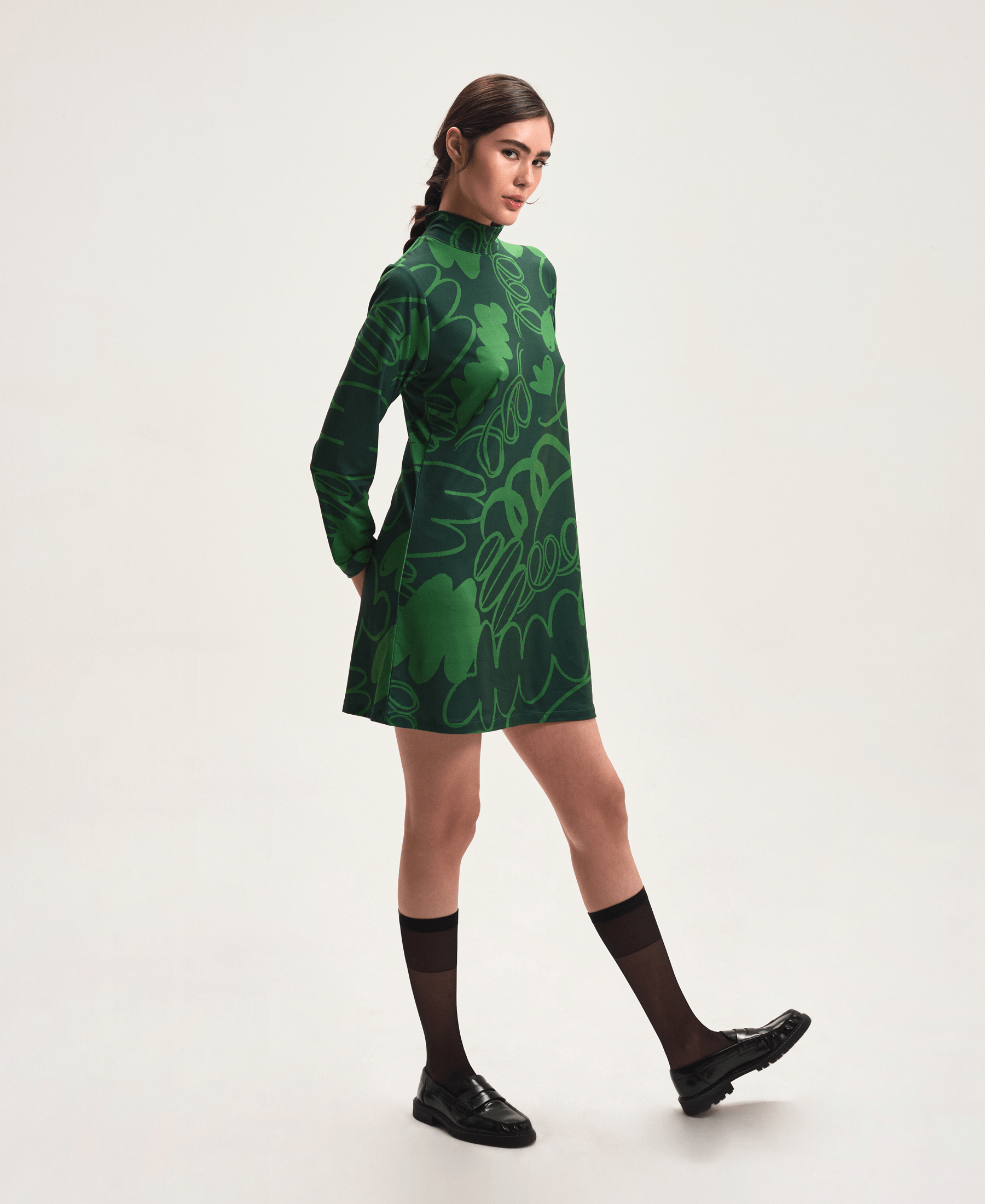 Vestido Midi Floresta verde