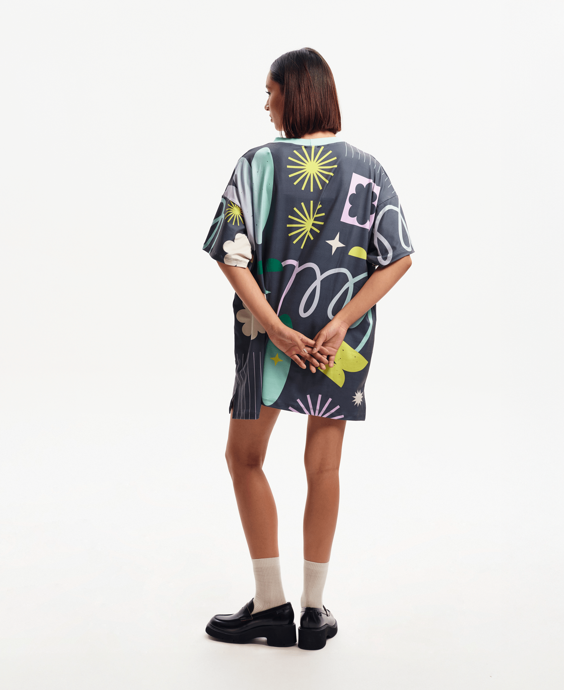 MAXI POLERA  "BLOOM" COLABORACIÓN FLUORESCENCIA