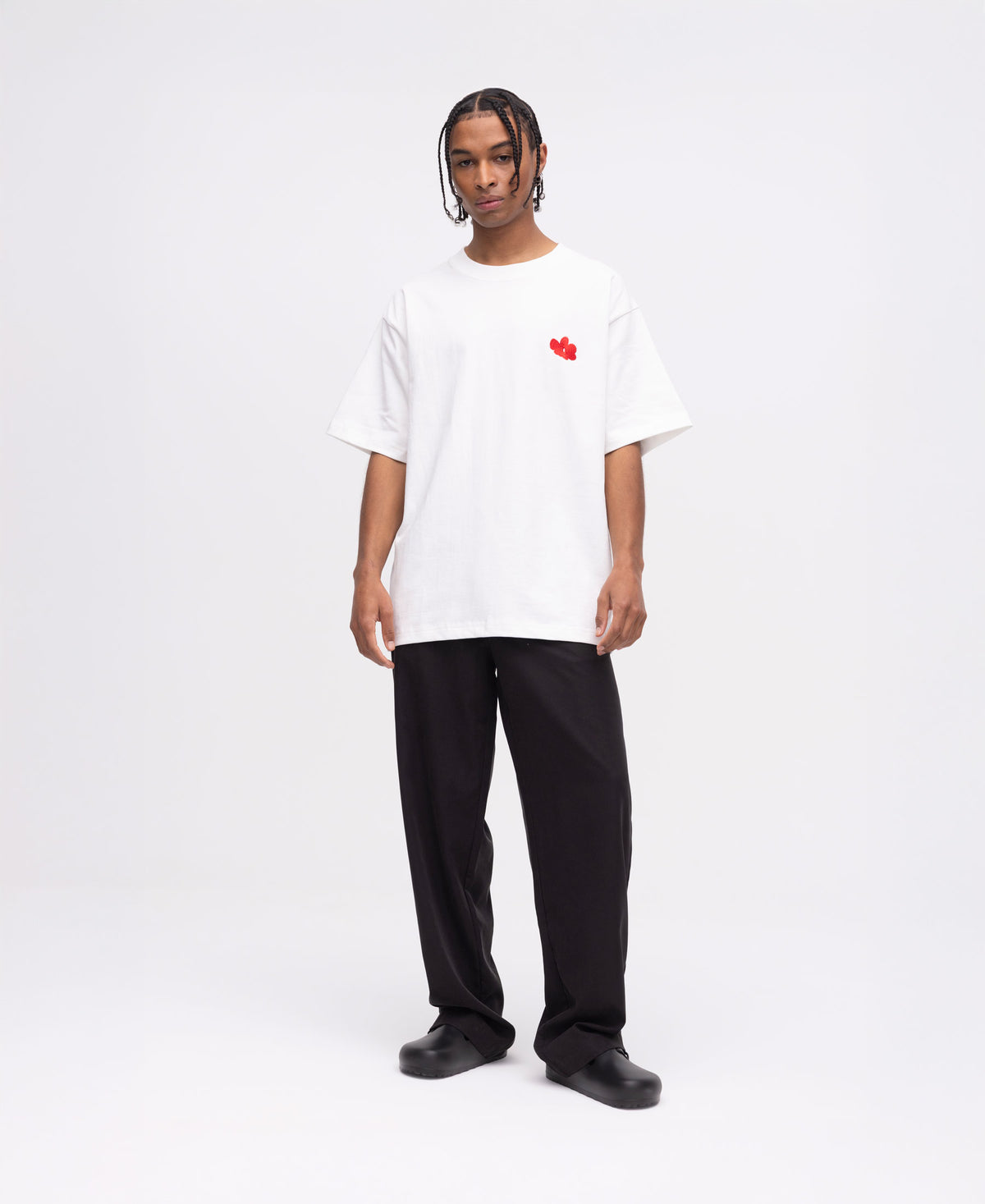 Polera Blanca Flor