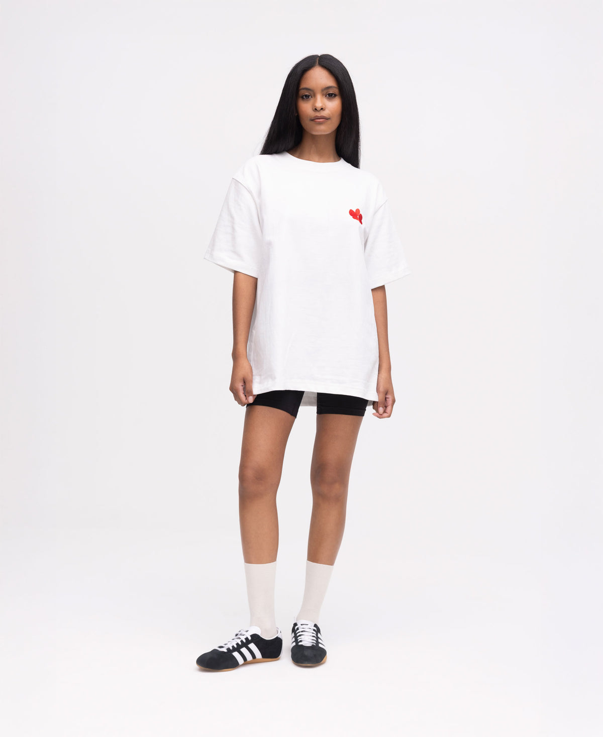 Polera Blanca Flor